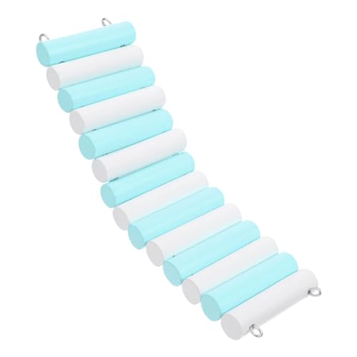 TOYANDONA Holzleiter für Haustiere Hamster holzspielzeug Haustier Holzrampe für Hamster für Nager Hamstertreppe Zubehör für Kleintierkäfige hölzern Sky-Blue von TOYANDONA