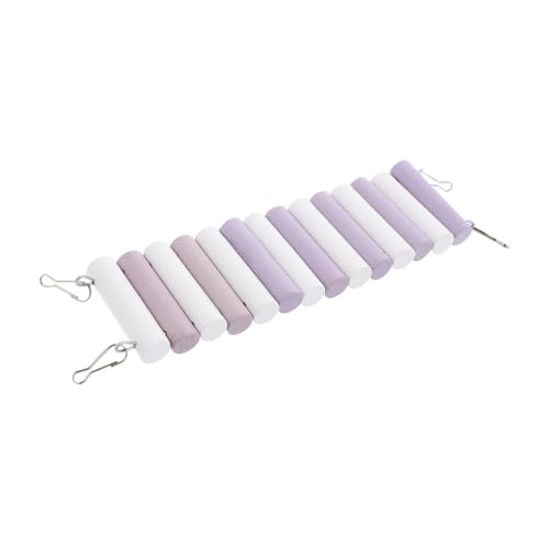 TOYANDONA Holzleiterspielzeug Hamster Hamster Spielplatz holzbrücke für Chinchillas ratten Hamster-Hängebrücke Hamsterspielzeug hölzern Violet von TOYANDONA