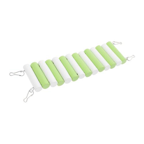 TOYANDONA Holzleiterspielzeug Hamster Holz nager holzbrücke für Nagetiere Hamsterspielzeug Hamster-Hängebrücke hölzern Light Green von TOYANDONA