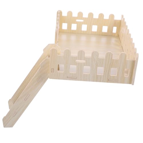 TOYANDONA Holzspielplattform für Hamster mit Langlebiges für Hamsterkäfige Fördert Bewegung für Kleine Haustiere Wie Zwerghamster und Chinchillas von TOYANDONA