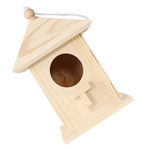 TOYANDONA Holzvogelhaus Nisthaus hängend Häuser Verschachtelung kleines Nest für Vögel Vogelnester für draußen Vogelhäuschen für draußen Kolibrisnest Vogelhaus im Freien von TOYANDONA