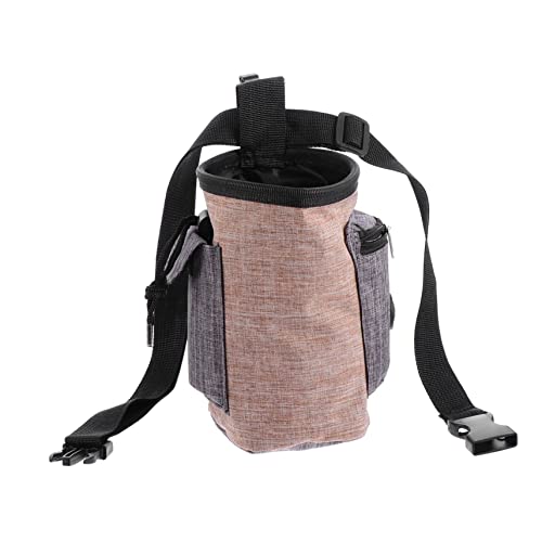 TOYANDONA Hund Snack Tasche Hundetraining Tasche Tasche Trainingsbeutel für Welpen groß Hundetasche Ausbildung im Freien Welpen-Snack-Tasche Hundebeutel Haustier-Gürteltasche Flachs von TOYANDONA