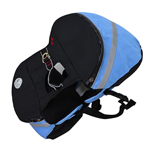 TOYANDONA Hunde Rucksack Hündchen Rucksäcke Hunde -Rucksack Welpen Rucksack Zubehör Reisen Träger Camping Rucksack Für Hunde Hunderucksack Hundewanderrucksack Hundegeschirr Wandern Blau von TOYANDONA