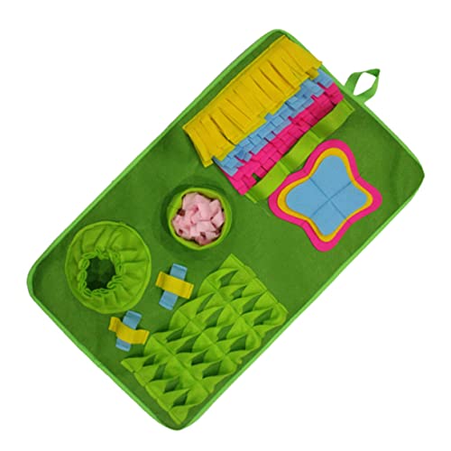 TOYANDONA Hunde Schnüffelmatte aus Filz Großes Rechteckiges Puzzle zur Stressreduktion Langsames Füttern Interaktives Trainingsspielzeug für Welpen und Kleine Hunde von TOYANDONA