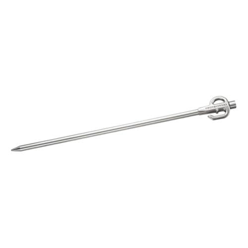 TOYANDONA Hundebolzengerät Campingzubehör Outdoor Pfahl Welpenanbindepfahl Metall Erdpfahl Campingzelt Erdpfahl Campingzeltpfahl Haustieranbindepfahl Edelstahl Silber von TOYANDONA
