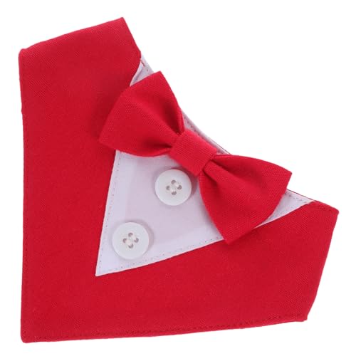 TOYANDONA Hundehochzeitsturban Welpenpflege Dekoration Für Geburtstag Kragenanzug Schals Schal Haustier Hochzeitszubehör Gentleman Hundekleidung Haustier Hundekostüm Hunde Outfits von TOYANDONA