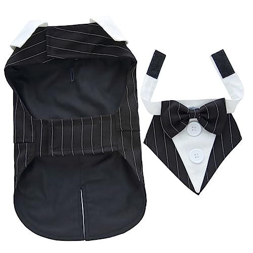 TOYANDONA Hundekleid Party Kragen formelle Kleidung für Hunde gestreifter Hunde-Smoking Papa aus hochzeitskleid bequemer Hundeanzug Hochzeitsanzug für Welpen Polyester Black TOYANDONA Hundekleid Party Kragen formelle Kleidung für Hunde gestreifter Hunde-Smoking Papa aus hochzeitskleid bequemer Hundeanzug Hochzeitsanzug für Welpen Polyester Black von TOYANDONA