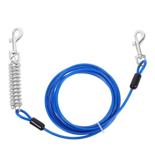 TOYANDONA Hundeleine hundezubehör Federleine für Hunde Halterung für Hundegehege Federstange für Hunde strapazierfähiges Haustierhalsband Hundetaste Kunststoffbeschichtetes Drahtseil Blue TOYANDONA Hundeleine hundezubehör Federleine für Hunde Halterung für Hundegehege Federstange für Hunde strapazierfähiges Haustierhalsband Hundetaste Kunststoffbeschichtetes Drahtseil Blue von TOYANDONA