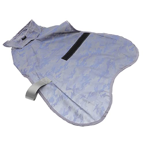 TOYANDONA Hunderegenmantel für Kleine Hunde Wasserdichter Atmungsaktiver Regenmantel mit Reflektierenden Streifen Camouflage Blau S Leicht und Bequem für Sicheres Gassigehen bei Regen von TOYANDONA