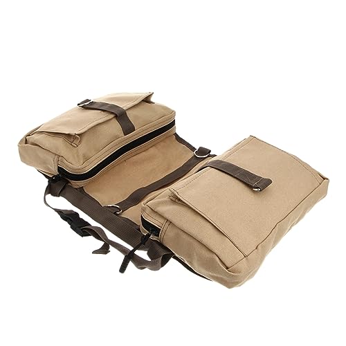 TOYANDONA Hunde-Rucksack Für Camping Und Wandern Verstellbare Satteltasche Für Mittelgroße Und Große Hunde Khaki Multifunktional Mit Zipper Und Taschen Zur Aufbewahrung Von Hundefutter Und z von TOYANDONA
