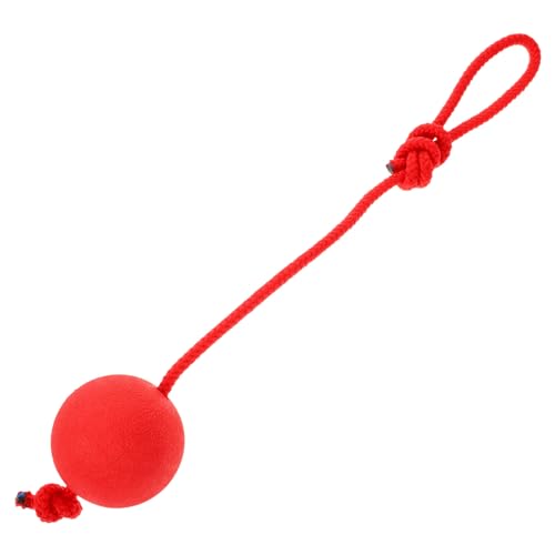 TOYANDONA Hundespielzeug Elastischer Ball mit Seil für Welpen Trainingsgerät zur Zahnreinigung für Outdoor Spiel und Interaktion Rot Farbe Schnur TOYANDONA Hundespielzeug Elastischer Ball mit Seil für Welpen Trainingsgerät zur Zahnreinigung für Outdoor Spiel und Interaktion Rot Farbe Schnur von TOYANDONA