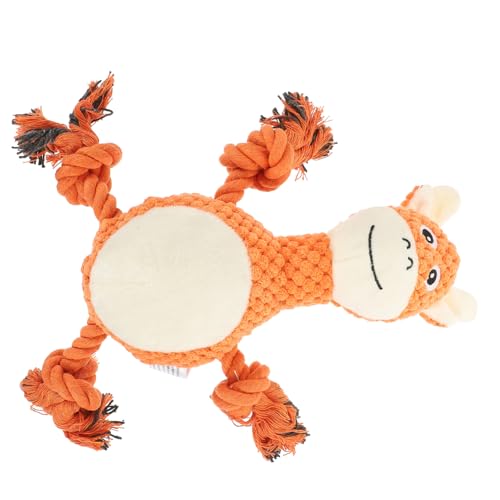 TOYANDONA Hundespielzeug Giraffenform Kauspielzeug für Welpen Medium Hunde Schadstofffrei Sicher Quietschend Fördert Zahnpflege und Vielseitig für Kleine bis Große Hunde Geeignet von TOYANDONA