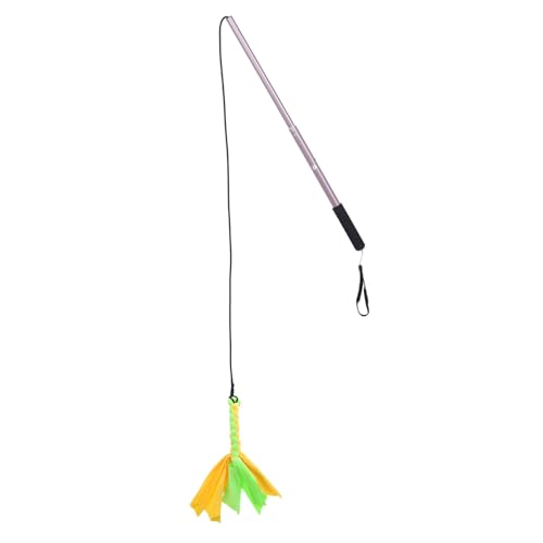 TOYANDONA Erweiterbarer Interaktiver Hundespielzeug Stab Verlängerbarer Teaser Stick Für Hunde-Training Spiel Für Agility-Training Physische Aktivität Kaffeefarben Super Elastisches von TOYANDONA