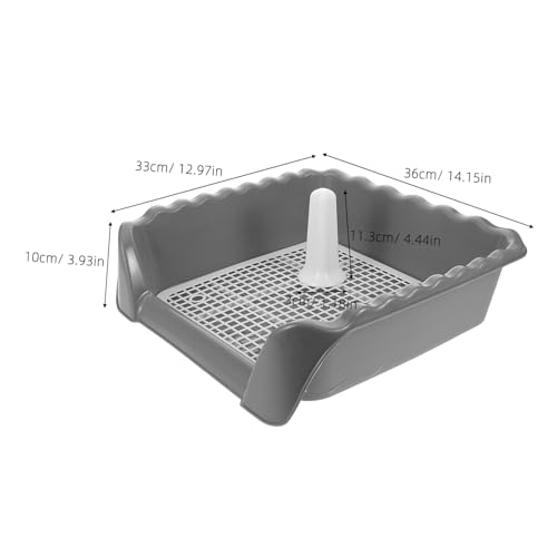 TOYANDONA Hundetoilette Mittelgroß Indoor Hundetoilette mit Seitiger Schutzwand und Urinleitpfosten Urintray mit Rutschfestem Gitter für Welpentraining und Balkon Geeignet Leicht zu Reinigen TOYANDONA Hundetoilette Mittelgroß Indoor Hundetoilette mit Seitiger Schutzwand und Urinleitpfosten Urintray mit Rutschfestem Gitter für Welpentraining und Balkon Geeignet Leicht zu Reinigen von TOYANDONA