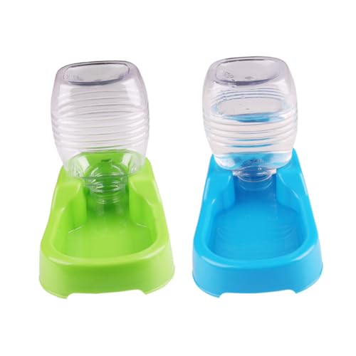 TOYANDONA Hundetrinkschüssel für Haustiere Kreativer Wasserspender für Welpen Grün Umweltfreundliches Design rutschfest und Automatisierte Wasserzufuhr von TOYANDONA