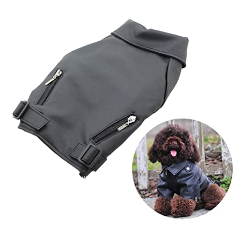 TOYANDONA Hundeweste hundemantel Dog Raincoat Dog Sweater hundepulli Dog Coat Hundekleidung Hundejacken Welpenmantel groß Abdeckung Welpenjacke mit Reißverschluss Haustierbekleidung Black von TOYANDONA