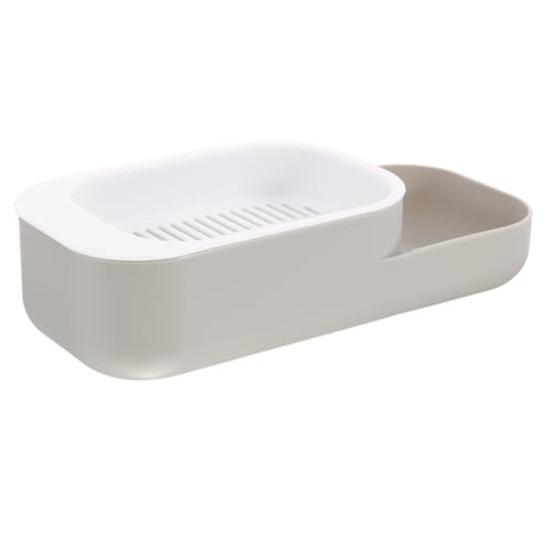 TOYANDONA Hydroponische Katzengras Box Atmungsaktive Langlebige Aufzuchtbox für Indoor Katzengras Praktische Snack Pflanzschale für Zuhause Balkon Geeignet Einfache Handhabung Hellgrau von TOYANDONA