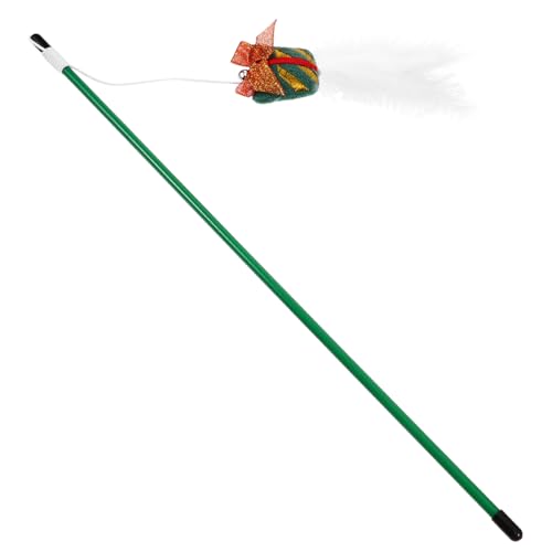 TOYANDONA Interaktiver Katzenspielzeug Weihnachts Teaserstab Federn und Glöckchen Niedlicher Katzenangel für Spaß für Katzen und Weihnachten TOYANDONA Interaktiver Katzenspielzeug Weihnachts Teaserstab Federn und Glöckchen Niedlicher Katzenangel für Spaß für Katzen und Weihnachten von TOYANDONA