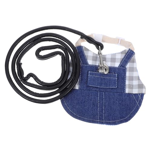 TOYANDONA Kaninchenkätzchengurt Accessoires Zubehör für Haustierhasen für Coole Haustierkaninchenkleidung kleines Katzengeschirr Weste für Stoff Blue von TOYANDONA