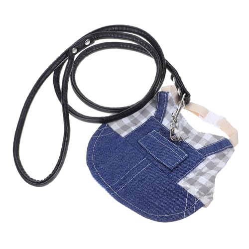 TOYANDONA Kaninchenkätzchengurt Katzen Accessoires Katzenhunde Weste Kaninchen-Outfit verstellbares hundegeschirr Kätzchenleine Bunny Vest -Geschirr kleines Geschirr für Welpen Stoff Blue von TOYANDONA