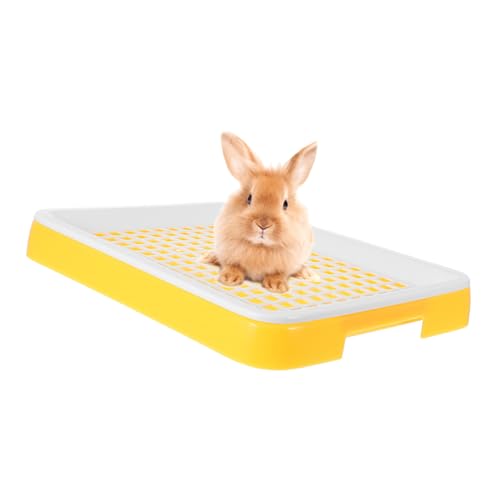 TOYANDONA Kaninchenklo für Kleintiere Ecktoilette mit Trennsystem für Chinchillas Frettchen Meerschweinchen für Innen und Außenbereich Quadratisches TOYANDONA Kaninchenklo für Kleintiere Ecktoilette mit Trennsystem für Chinchillas Frettchen Meerschweinchen für Innen und Außenbereich Quadratisches von TOYANDONA