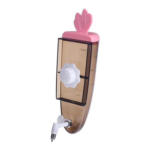 TOYANDONA Kaninchentrinker Haustier Wasserfontäne isoliert Trinken Futterstelle für Kaninchen Brunnen Hamster trinkflasche Hasen wasserspender Heimtierbedarf Kaninchenwasserspender PVC Rosa von TOYANDONA