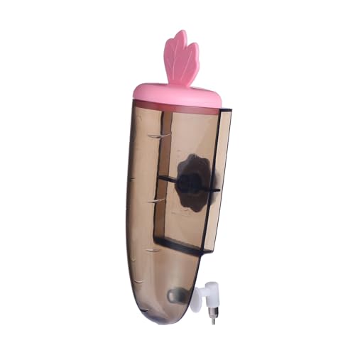 TOYANDONA Kaninchentrinker Tragbarer Haustierwasserspender Futterspender Montiert Wasserfontäne Trinken Haustier -trinkfuttermittel Brunnen Futterstelle Für Kaninchen Isoliert Groß Rosa PVC von TOYANDONA