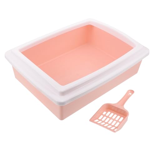 TOYANDONA Kasten Katzentoilette halb Wurf Scoop Tablett Müllschaufel drinnen Katze Bettpfanne kätzchentoilette Kätzchen saubere Toilette Haustiertoilette Mülleimer pp Rosa TOYANDONA Kasten Katzentoilette halb Wurf Scoop Tablett Müllschaufel drinnen Katze Bettpfanne kätzchentoilette Kätzchen saubere Toilette Haustiertoilette Mülleimer pp Rosa von TOYANDONA
