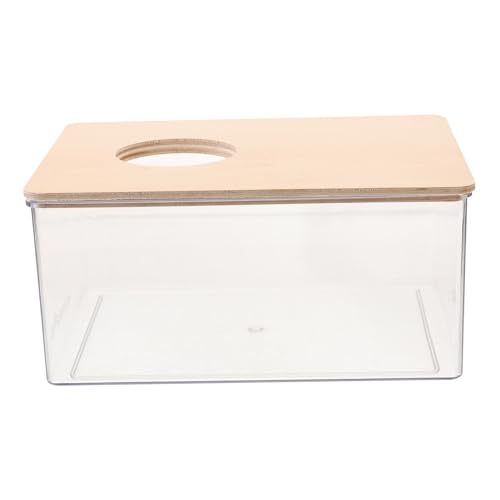 TOYANDONA Kasten Sandkasten Für Hamster Meerschweinchen Bett Bad Klar Hamster Wurf Chinchilla Rennmaus Hamstersand Klein Haustier Mini-Hamster- Drinnen Container Hölzern von TOYANDONA