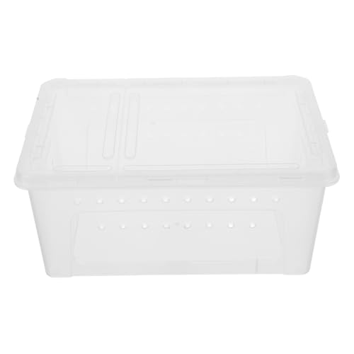 TOYANDONA Reptilien-Habitat Transparente Fütterungsbox Für Spinnen Skorpione Geckos Und Schlangen Robustem Kunststoff Und Fluchtproof Für Aufzucht Von Jungtieren von TOYANDONA