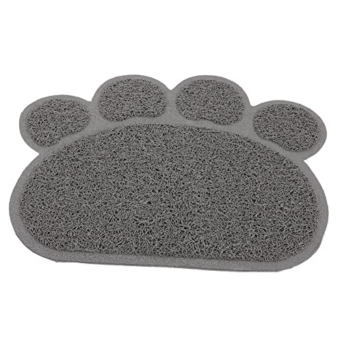 TOYANDONA Katze Streumatte rutschfeste wasserdichte Katzenklo Matte Schutzmatte für Haustierfutter und Streu Verschüttung Pflegeleicht Graue Katzen Toilettenunterlage von TOYANDONA
