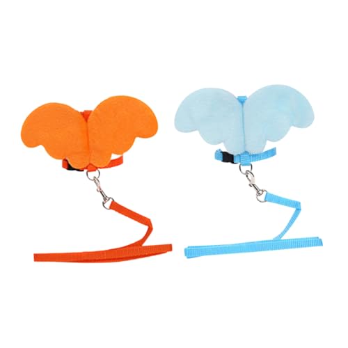TOYANDONA Katzen Brustgeschirr mit Schutz Design Leichtes Atmungsaktives Pet Harness für Sicheren Sitz Langlebiges Brustgeschirr für Katzen in Blau und Orange Komfortables Leinenzubehör von TOYANDONA