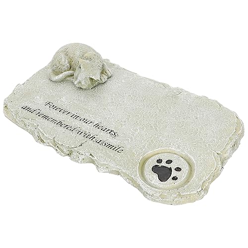 TOYANDONA Katzen Gedenkstein Aus Harz Grabstein Für Katzen Zierliche Katzenfigur Für Garten Pet Memorial Marker Langlebiger Gedenkstein Zur Erinnerung An Ihre von TOYANDONA