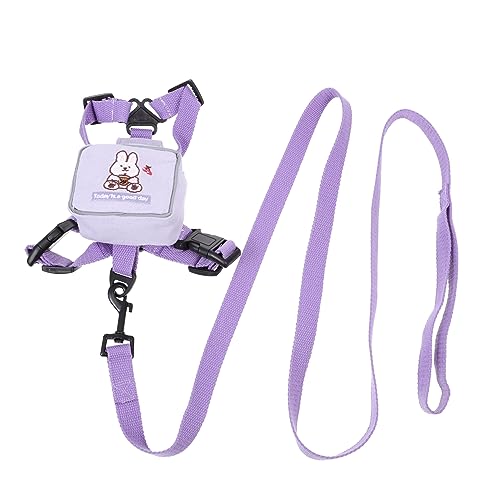 TOYANDONA Katzen Rucksack mit Leine Verstellbares und Bequemes Katzengeschirr für Kleine Strapazierfähig und Atmungsaktiv Outdoor Accessoire für Haustiere Hase von TOYANDONA