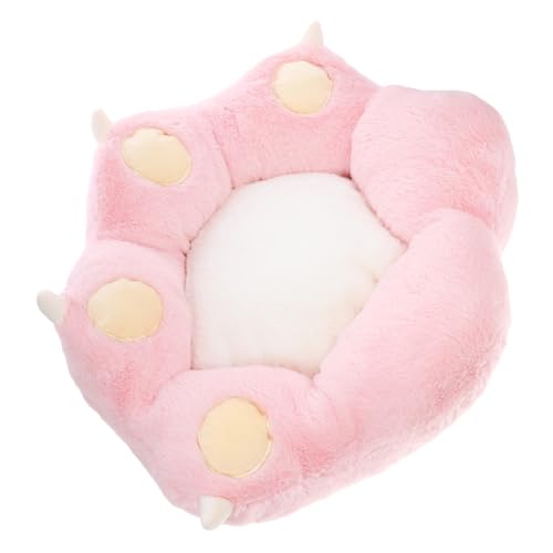 TOYANDONA Katzenbett Haustierbett Krone Form Wärmendes Rutschfestes Kuschelnest für Katzen und Kleine Hunde Flauschiges Design für Drinnen Rosa Haustierkissen von TOYANDONA