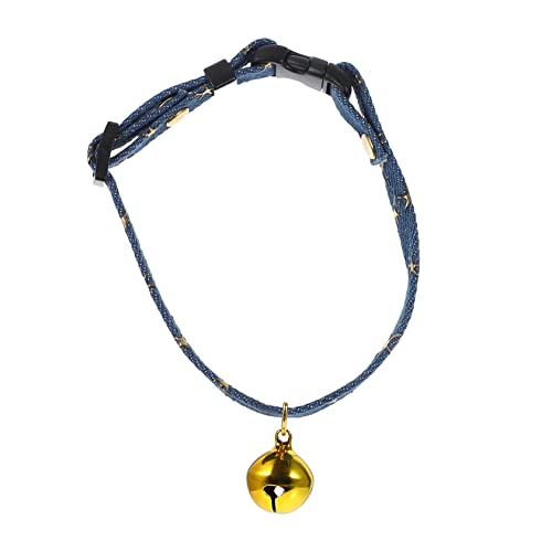 TOYANDONA Katzenhalsband Kitten Halsband Silvester gastgeschenk Sicherheitshalsband cat Costume Nacken reflektierend Glocken Und Katze Krawatte Glocke Einstellbarer Katzenkragen Stoff Golden von TOYANDONA