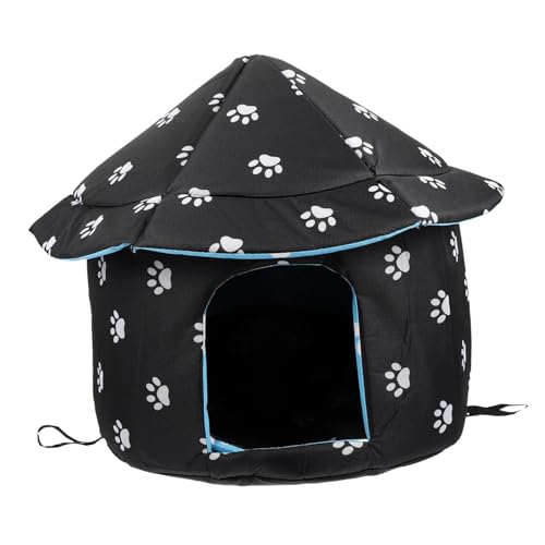 TOYANDONA Katzenhaus für Drinnen und Draußen Wasserdichtes Abnehmbares Katzenbett aus Oxford Semi Eingeschlossenes Warmes Katzennest für für Katzen und Kätzchen Weiße Katzentatze TOYANDONA Katzenhaus für Drinnen und Draußen Wasserdichtes Abnehmbares Katzenbett aus Oxford Semi Eingeschlossenes Warmes Katzennest für für Katzen und Kätzchen Weiße Katzentatze von TOYANDONA
