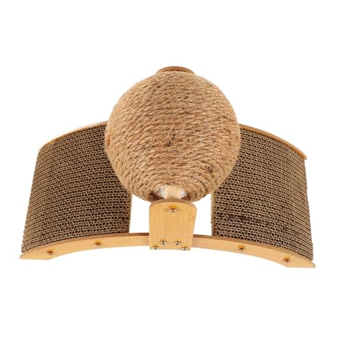 TOYANDONA Katzenkratzbrett Riesenrad Kratzer Kratzspielzeug für Katzen Planke interaktives katzenspielzeug katzenkratzball Haustier Katzenspielzeug Haustier-Kätzchen- hölzern Yellow von TOYANDONA