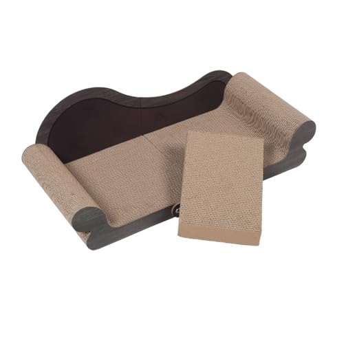 TOYANDONA Katzenkratzbrett Sofa Karton Katzenkratzbretter Katzenkratzbrett Karton Katzenkratzliege Sofaförmiges Katzenzubehör Wellpapier von TOYANDONA