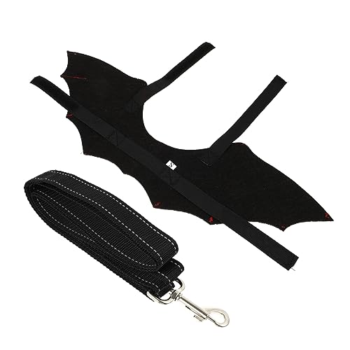 TOYANDONA Katzenleine mit Fledermausflügeln Langlebiges Katzengeschirr für Halloween Weihnachten Auffälliges Design für Praktischer Brustgurt für Haustiere von TOYANDONA