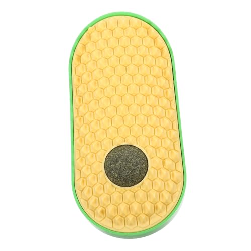 TOYANDONA Katzenminze Spielzeugball Kratzer Kratzen Nips Drinnen Für Katzenspielzeug Katzenminze Wand Katzenspielzeug Katze Leckt Ball Katzenminze Kugel Wandhalterung Katze Minze Abs Yellow von TOYANDONA