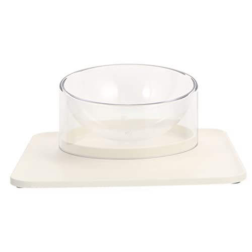 TOYANDONA Katzennapf Futterspender Haustier erhöhter Futternapf für Katzen Essen mehrere pet Bowl katzenfutter schüssel katzennäpfe Snackschale für Katzen Nackenschutzschale Basis: abs Weiß von TOYANDONA