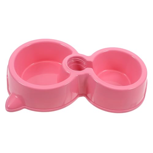TOYANDONA Katzennapf-Set, Hundefutter- Und Wassernapf, Doppelte Futternäpfe, Haustiernapf, Katzenfutter, Wasserspender Für Katzen, Kleine Hunde, Welpen, Rosa von TOYANDONA