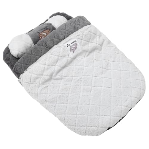 TOYANDONA Katzenschlafsack für Haustiere Gemütliche Höhle aus Hochwertigem Material Tragbar und Waschbar für Katzen und Kleine Hunde für Winter und Reisen TOYANDONA Katzenschlafsack für Haustiere Gemütliche Höhle aus Hochwertigem Material Tragbar und Waschbar für Katzen und Kleine Hunde für Winter und Reisen von TOYANDONA
