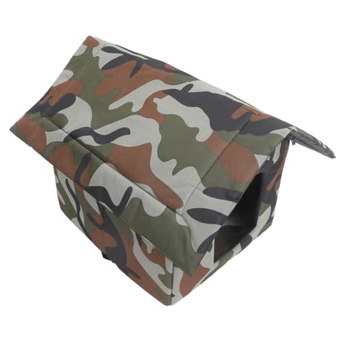 TOYANDONA Katzenschutzhaus für Außenbereich Wetterfestes Isoliertes Katzenheim für Drinnen und Draußen Bequeme Katzenunterkunft Camouflage für Haustiere von TOYANDONA