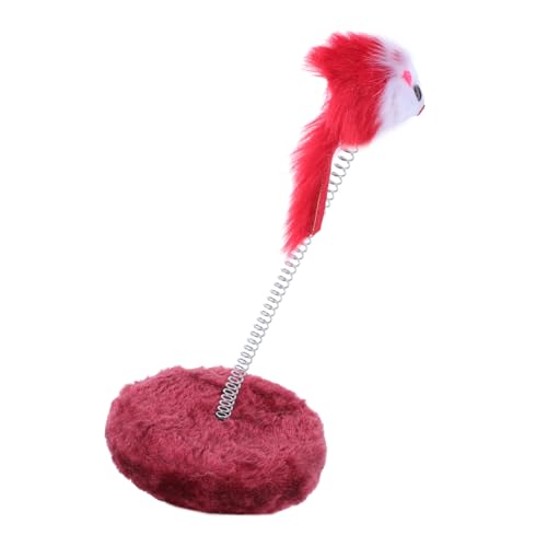 TOYANDONA Katzenspielzeug Katzen katzenfutter Katzen Beschäftigungsspielzeug Katzen Teaser Katzen Jagdspielzeug Interessant Katze beißende Plüsch rot von TOYANDONA
