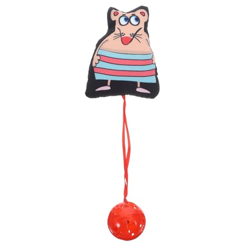 TOYANDONA Katzenspielzeug mit Glocke Interaktives Plüschspielzeug für Katzen und Kätzchen Geräuschaktivierte Spielmaus zur Beschäftigung und Training von Jagdsinn Rot von TOYANDONA