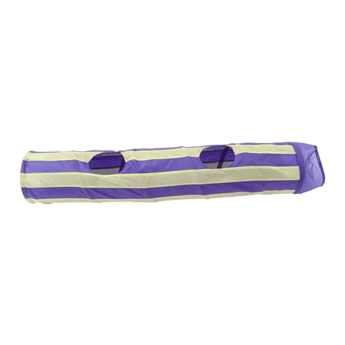 TOYANDONA Katzentunnel Katzenrohr gestreift drinnen Katzenspielzeug interaktiv interaktives katzenspielzeug Interactive cat Toy Katze spielt Tunnel Katzenhöhle Polyestertuch Blue von TOYANDONA