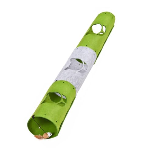 TOYANDONA Katzentunnel Teiliges aus Strapazierfähigem Filz mit Mäuseanhänger und Katzenkopfausschnitt Interaktives Platzsparendes Katzenspielzeug für Drinnen für Katzen TOYANDONA Katzentunnel Teiliges aus Strapazierfähigem Filz mit Mäuseanhänger und Katzenkopfausschnitt Interaktives Platzsparendes Katzenspielzeug für Drinnen für Katzen von TOYANDONA