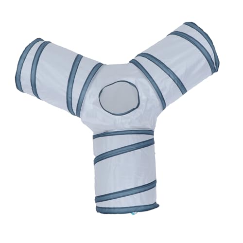 TOYANDONA Katzentunnel interaktives katzenspielzeug Interactive cat Toy cat Toys Katzen Katzenhöhle Haustier-Tunnel Katze spielt Tunnel PET-Röhrenspielzeug Polyester Weiß von TOYANDONA